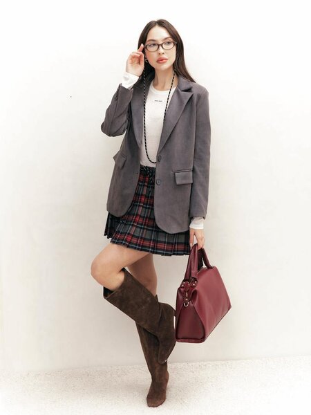 Женский замшевый пиджак