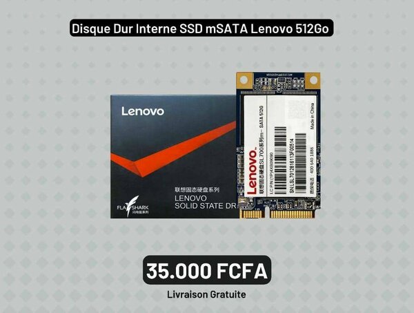 SSD Interne mSATA Lenovo 512Go
