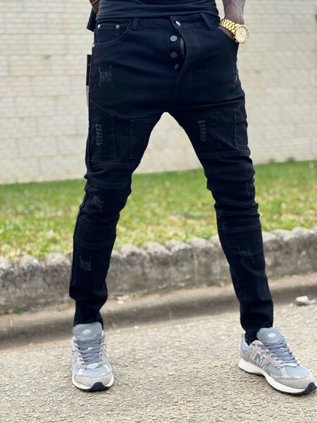 Pantalon noir slim homme