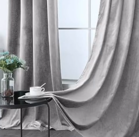 blackout grey curtains