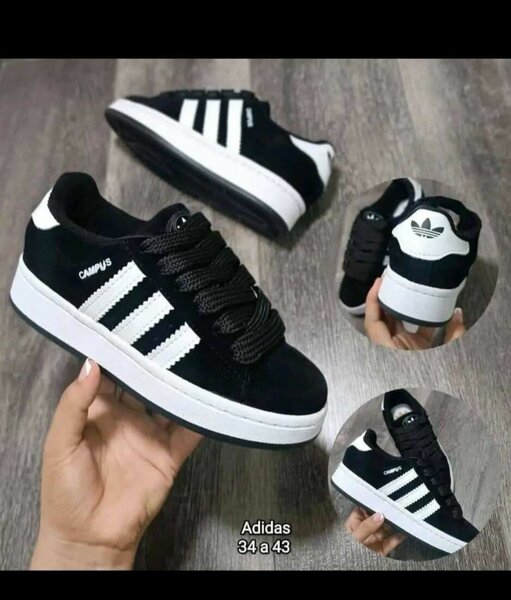 Baskets Noires Campus Unisexes