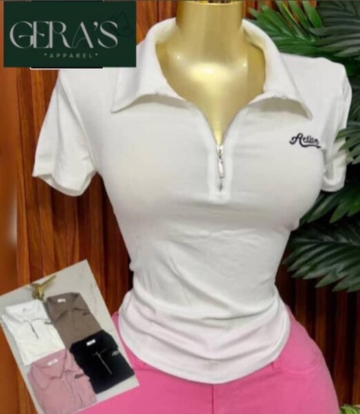 Polo Femme à Fermeture Éclair