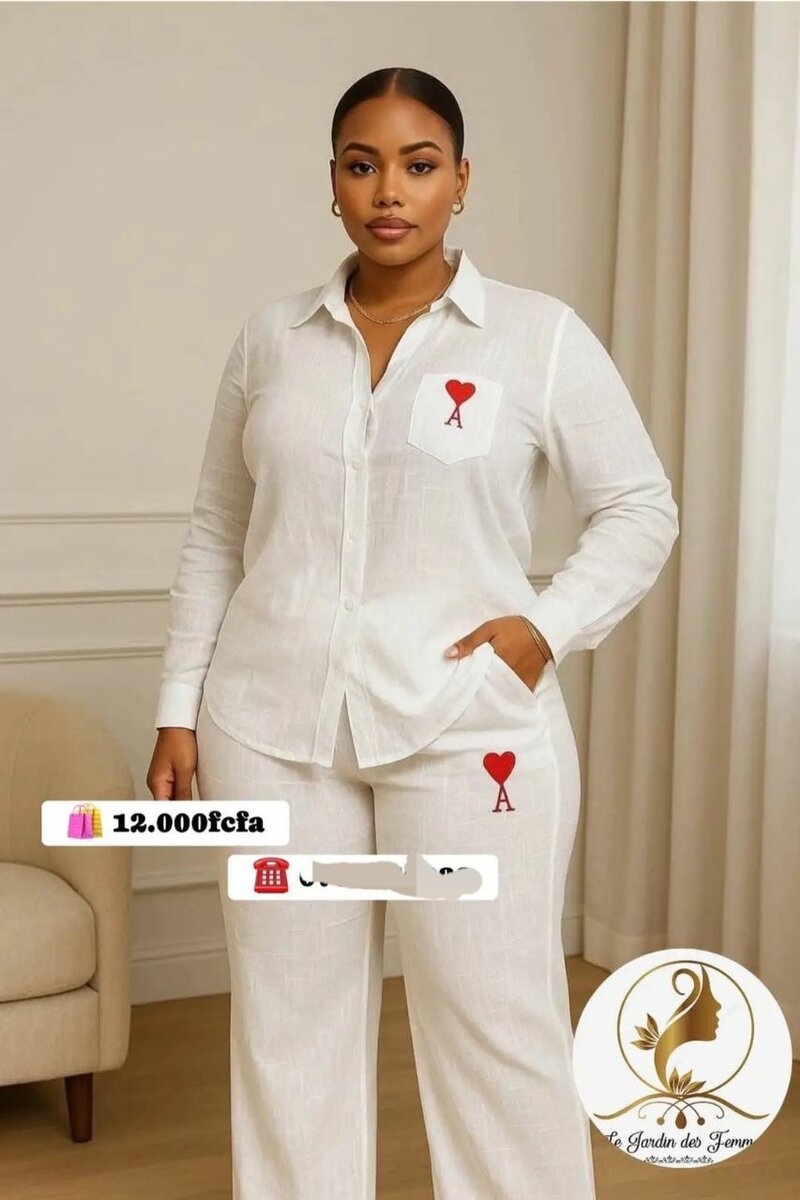 Pyjama Femme Blanc Élégant