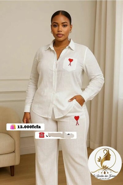 Pyjama Femme Blanc Élégant