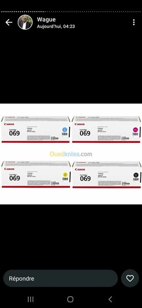 Cartouche d'encre canon 069