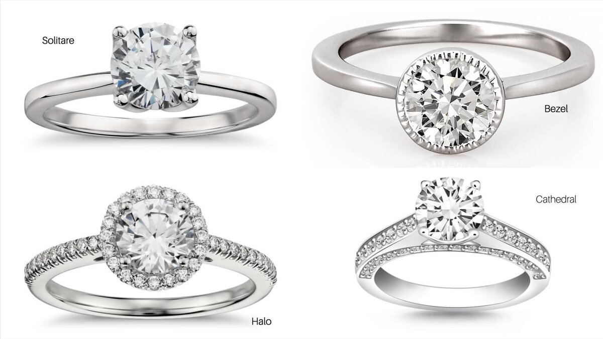 Engagement and wedding rings