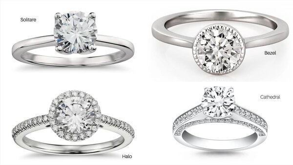 Engagement and wedding rings