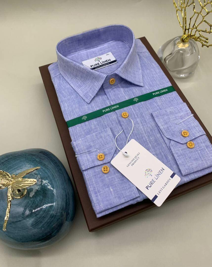 Pure linen long sleeves tops