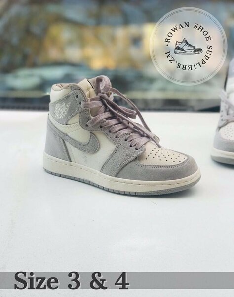 AIR JORDAN 1s SNEAKERS in grey size 3 and 4