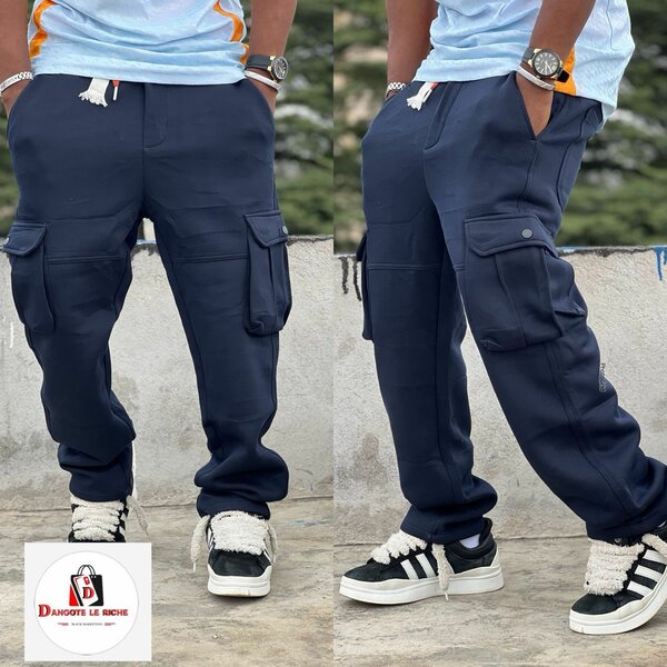 Pantalon Cargo Bleu Homme