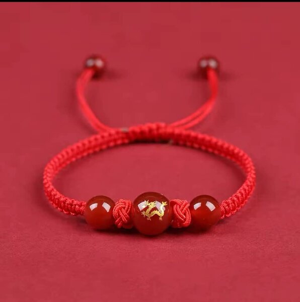 Chinese Dragon Red Rope Hand Woven String Lucky Bracelet