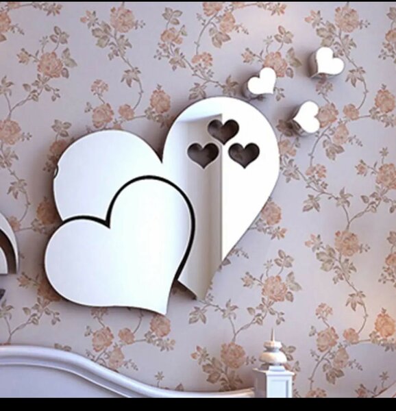 Love shaped acrylic mirror