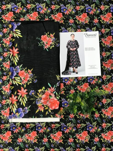 Printed lawn suit