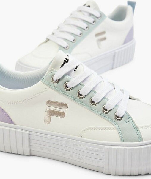 Baskets mode à plateforme blanche