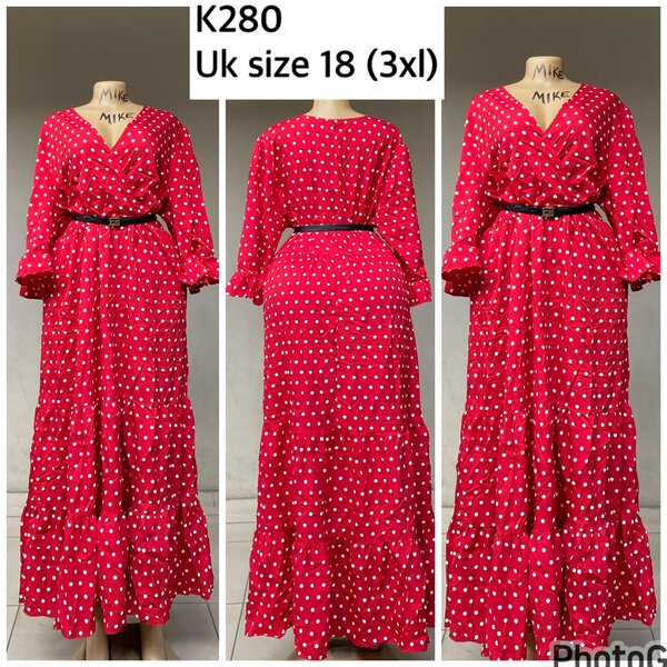 red polka dot dress