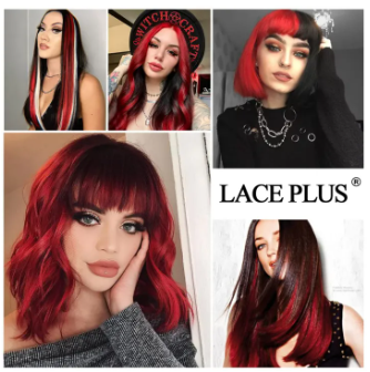 Hair Extensions Clip In Neon Hair Extension Hairpieces Party Highlights Synthetic Halloween Hair Accessories Colored Straight Extension Clip Ins for Kids Girls 22" 1pcs