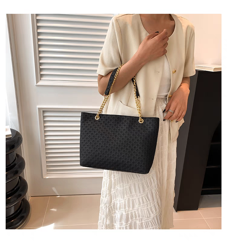 Sac à main à texture légère noir