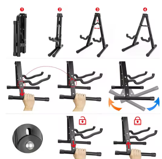 Support pliable pour guitare