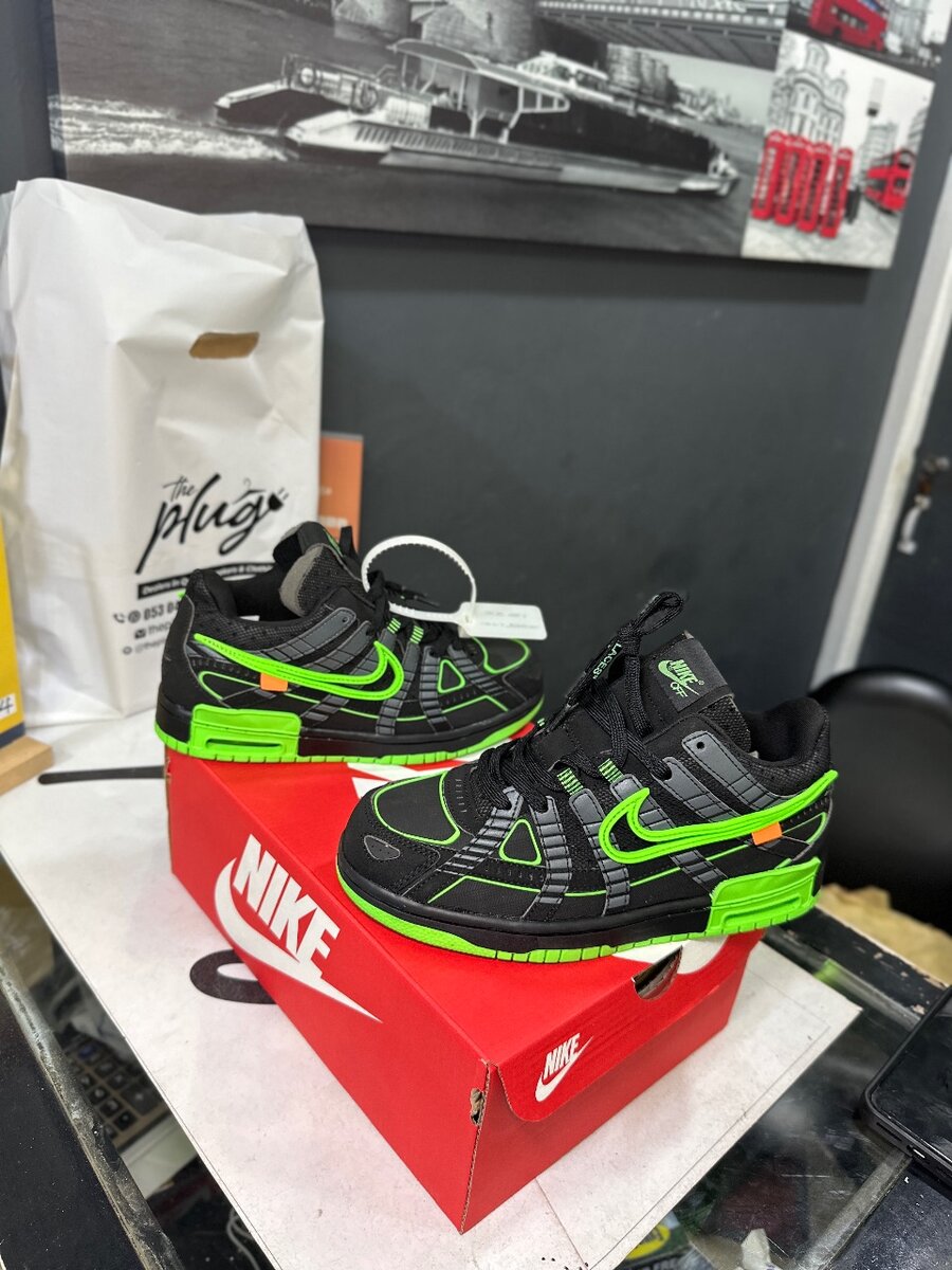 Nike Rubber Dunks X Off-White Green Strike