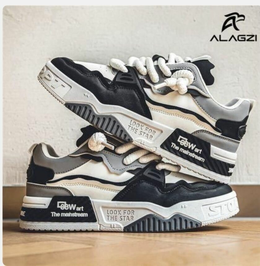 Baskets tendance noir et blanc