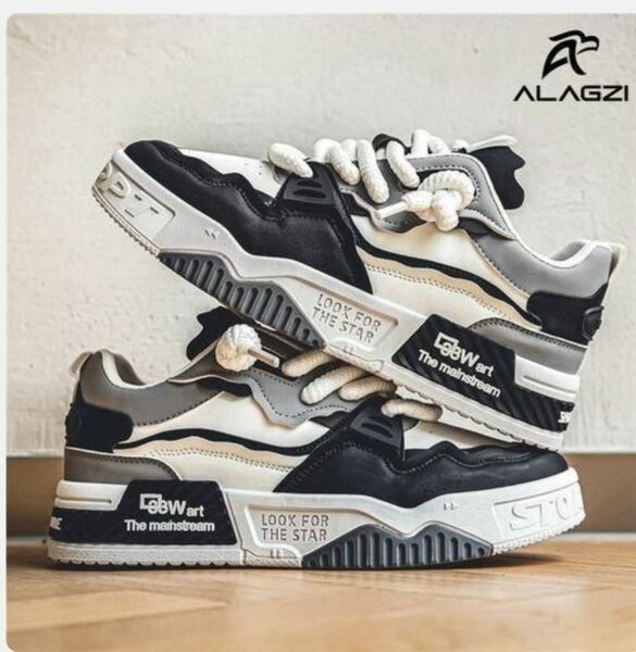 Baskets tendance noir et blanc