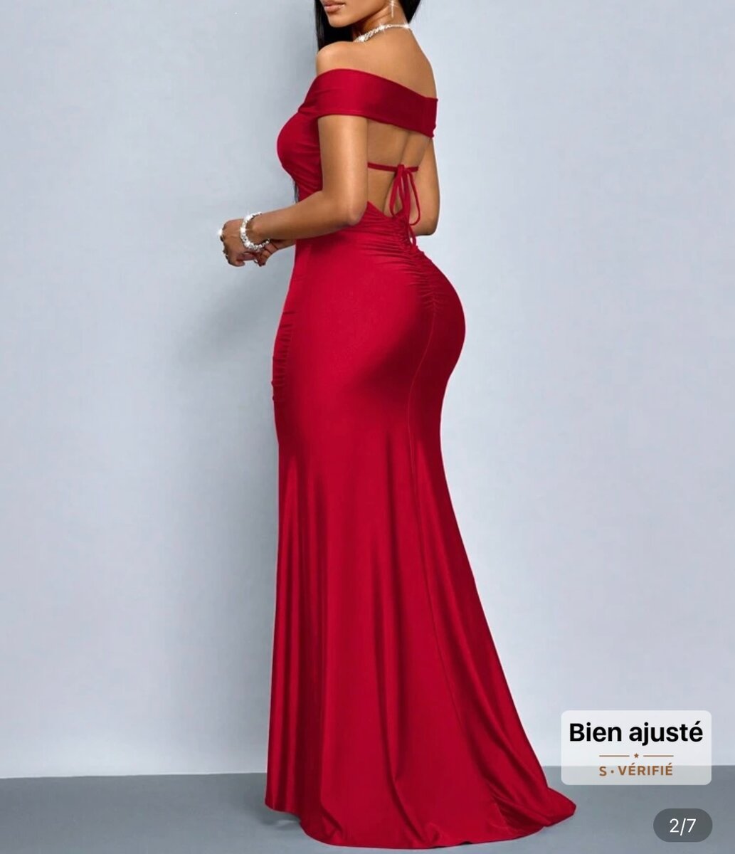 Robe de soirée rouge élégante