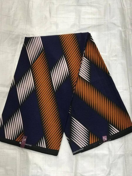 Original Cotton Wax Chitenge Fabric with 6 Yard Print