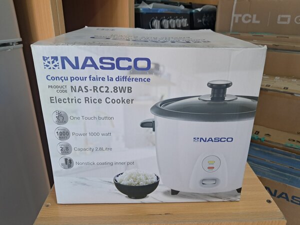 Nasco 2.8litres rice cooker black and white