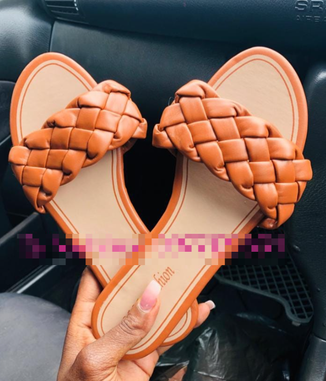 Women's Brown Summer Slippers  Size 37-41 