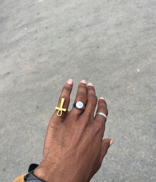 Chevalière croix d'ankh