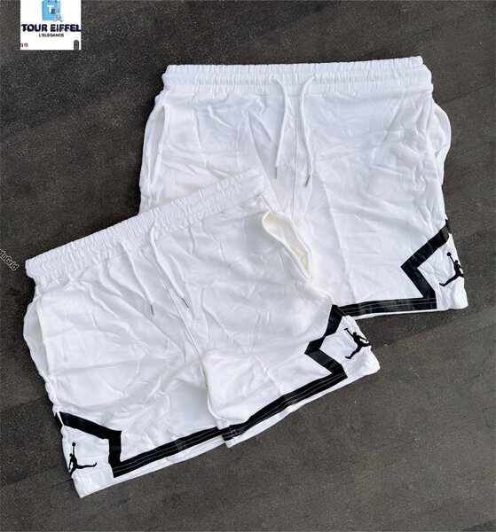 Shorts sportifs blancs unisexes