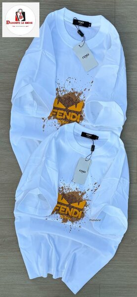 T-shirt blanc imprimé Fendi
