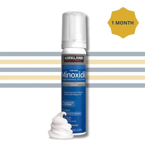 Kirkland minoxidil aerosol (Kirkland foam ) one month supply