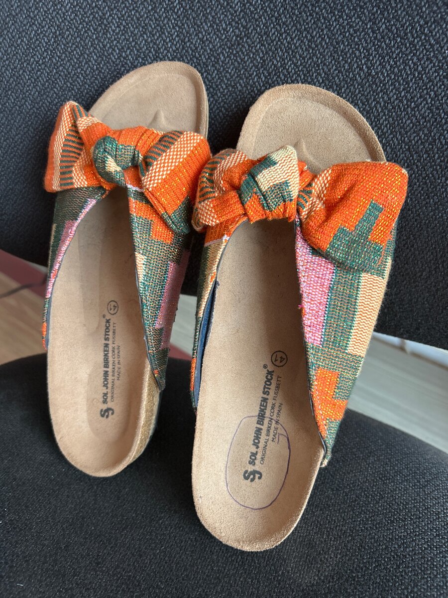 Kente made slippers