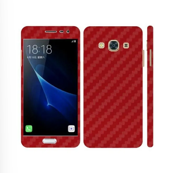 Samsung Galaxy J3 Pro Red Carbon Fiber Texture Mobile Skin