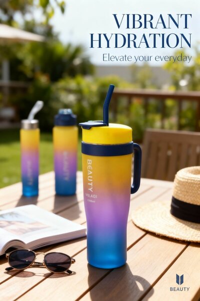 Gourde isolante dégradé coloré