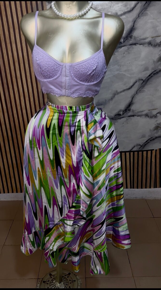 Ensemble jupe en soie