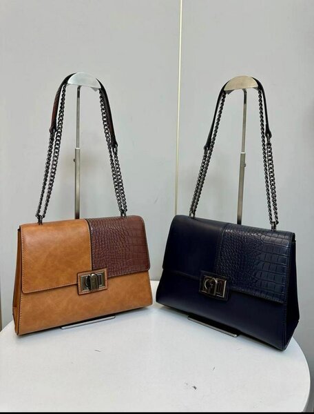 2 in 1 Long Strapped Leather Women Handbags/Shoulder Bags