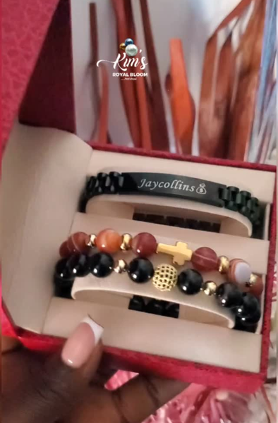 Bracelet with beaded gemstones