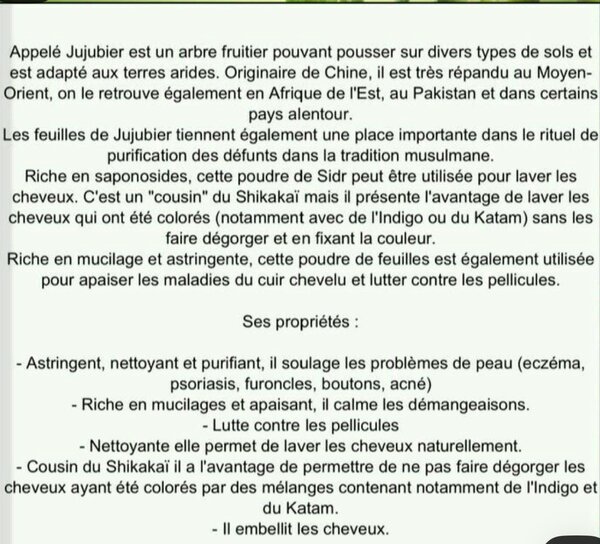 Poudre de Sidr Purifiante