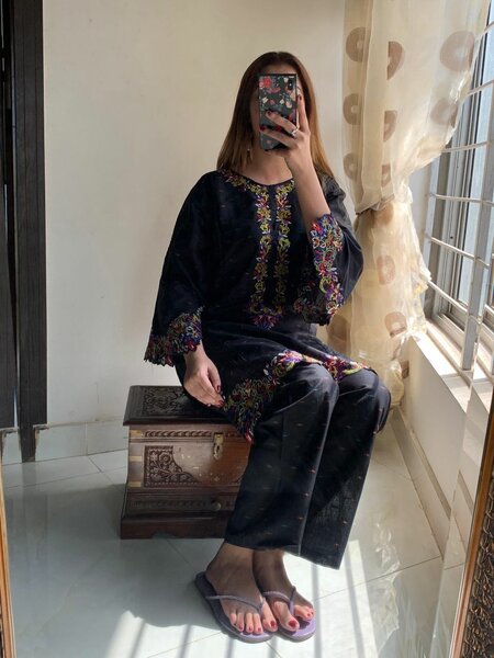 Daily wears Embroided 2 PCs shirt