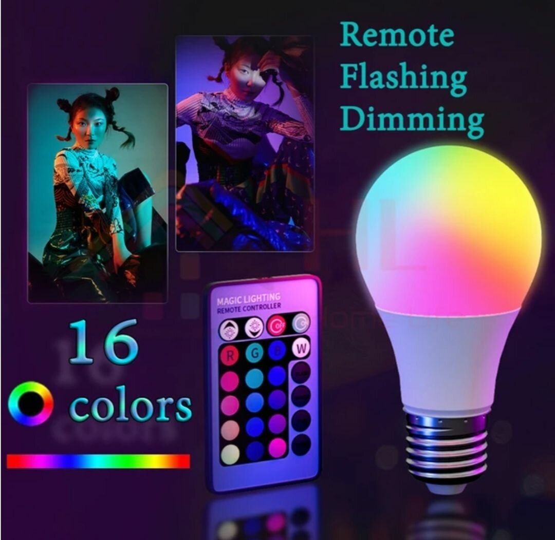 Remote control led colorful bulb