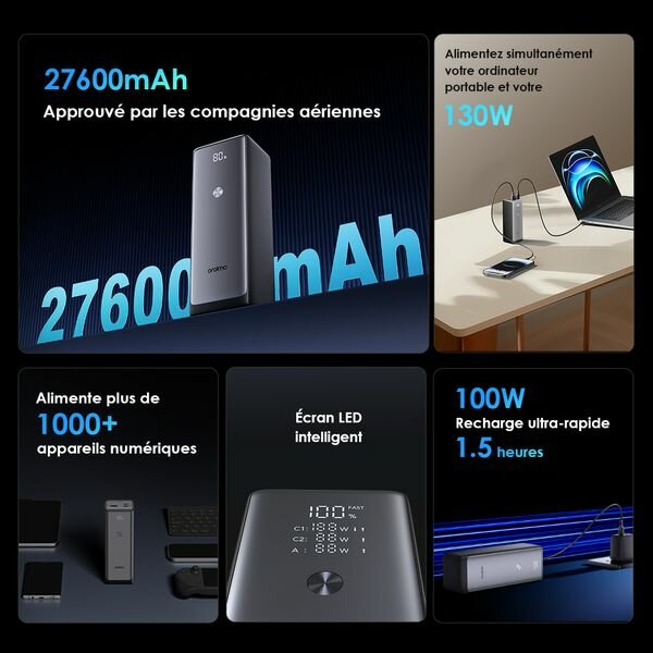 Batterie Externe Oraimo 130W