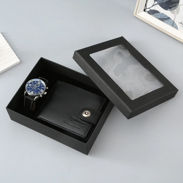 Ensemble montre + portefeuille