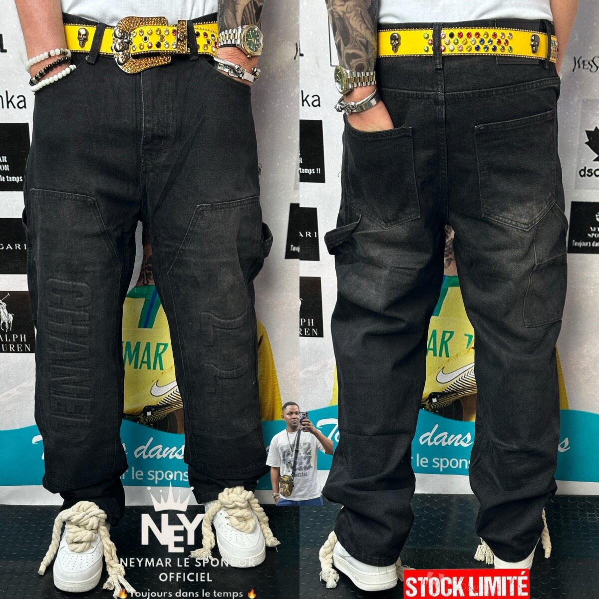 Pantalons noirs streetwear