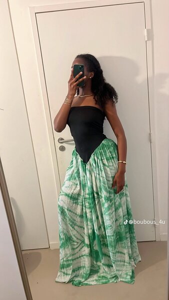 Robe longue tie-dye élégante