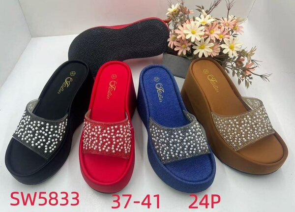 Sandales compensées strass
