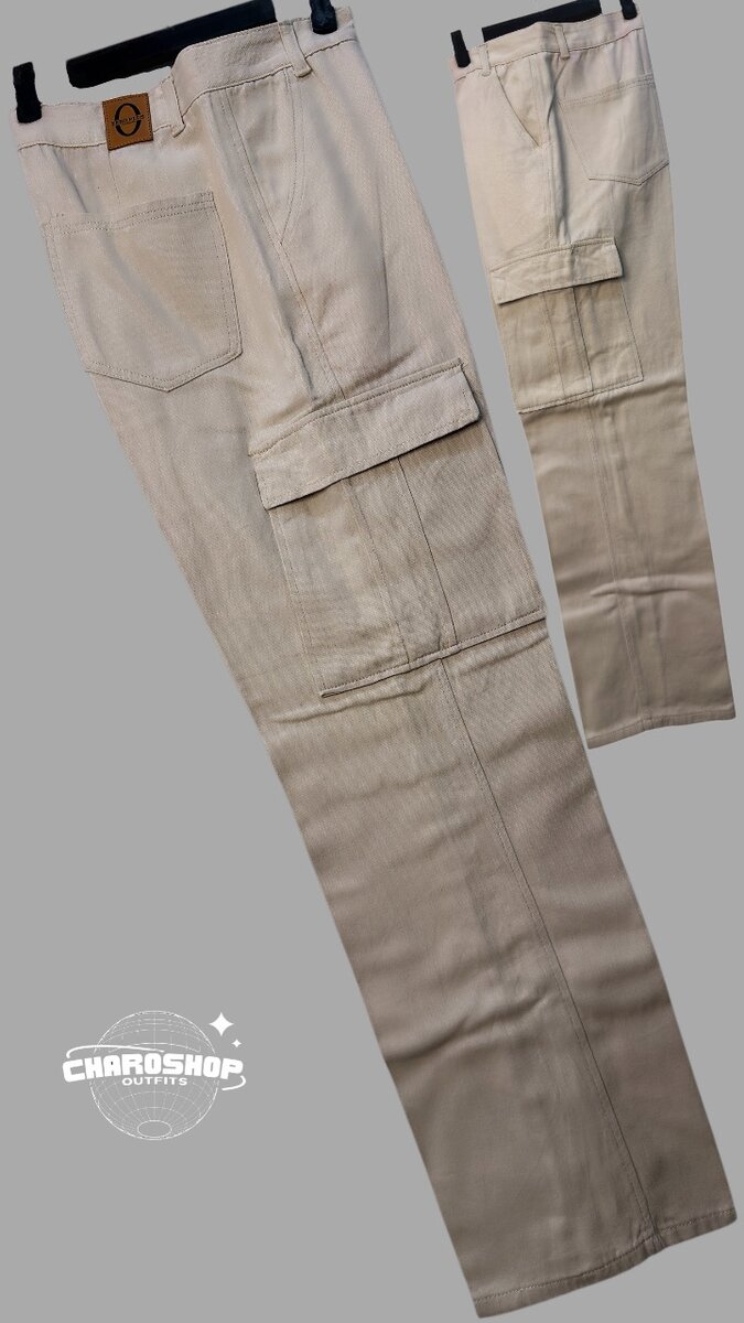 Pantalons cargo beige robustes
