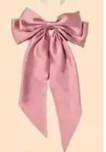 Bow hair clip for girls, pink
