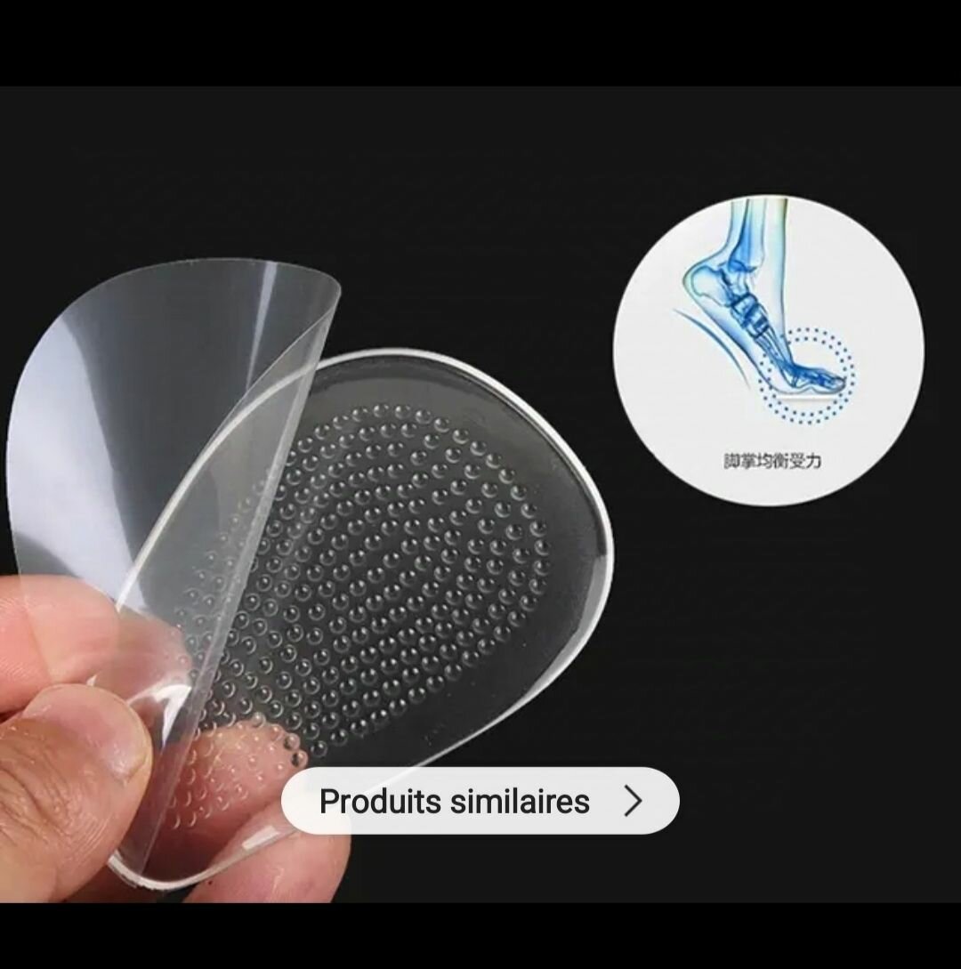 Coussinets en silicone pour talon